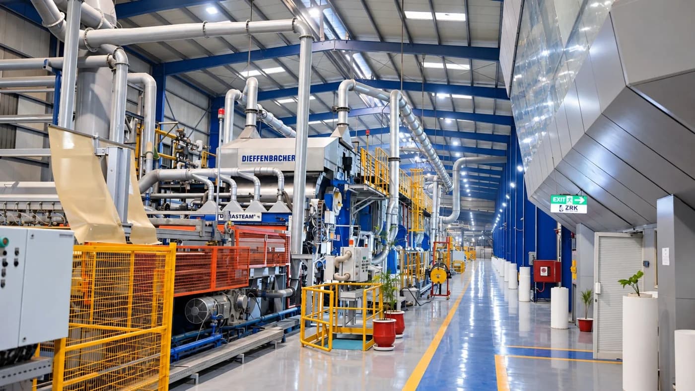 European-built Dieffenbacher press line at a ZRK Group plant
