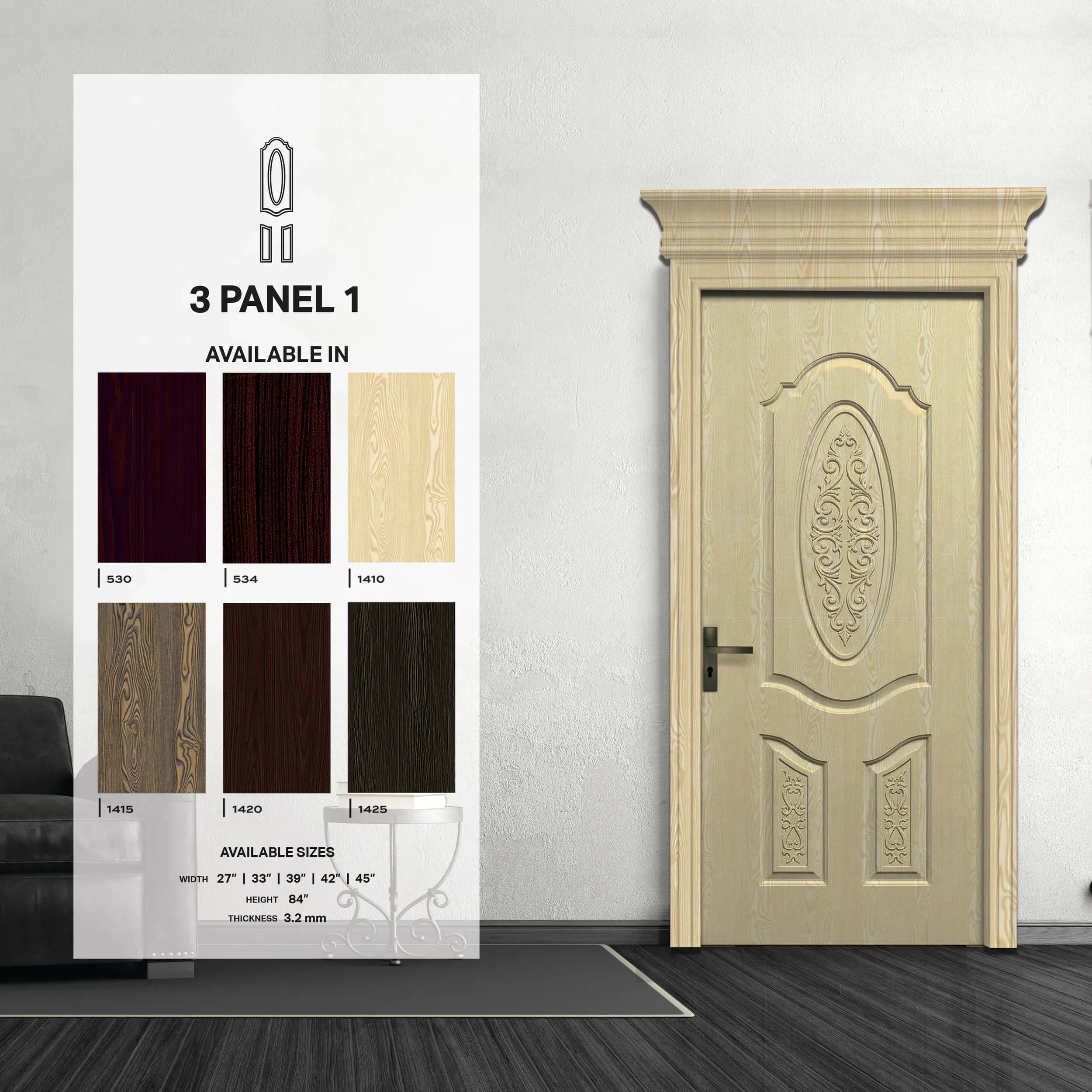 Pale Oak/Champagne Cream