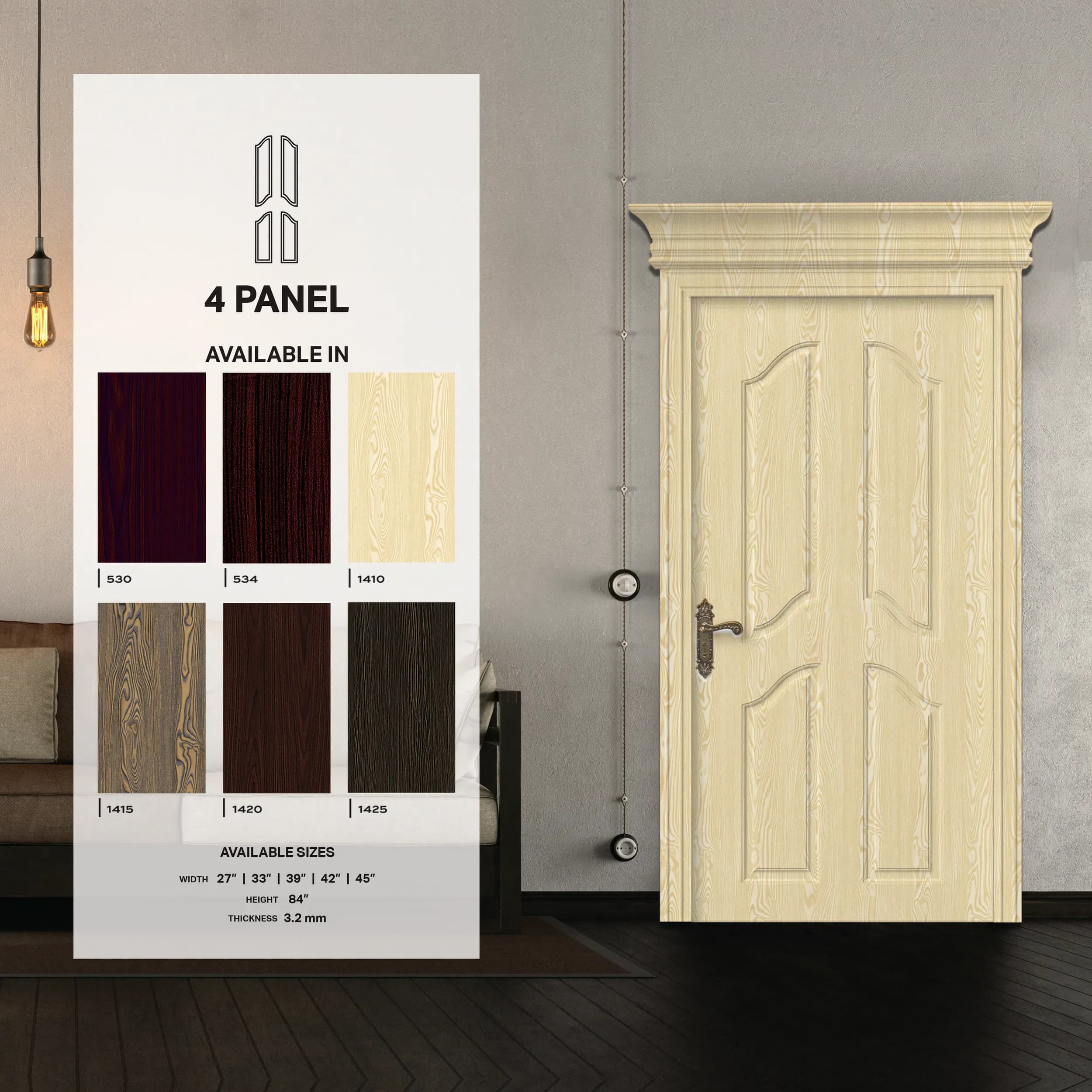 Pale Oak/Champagne Cream